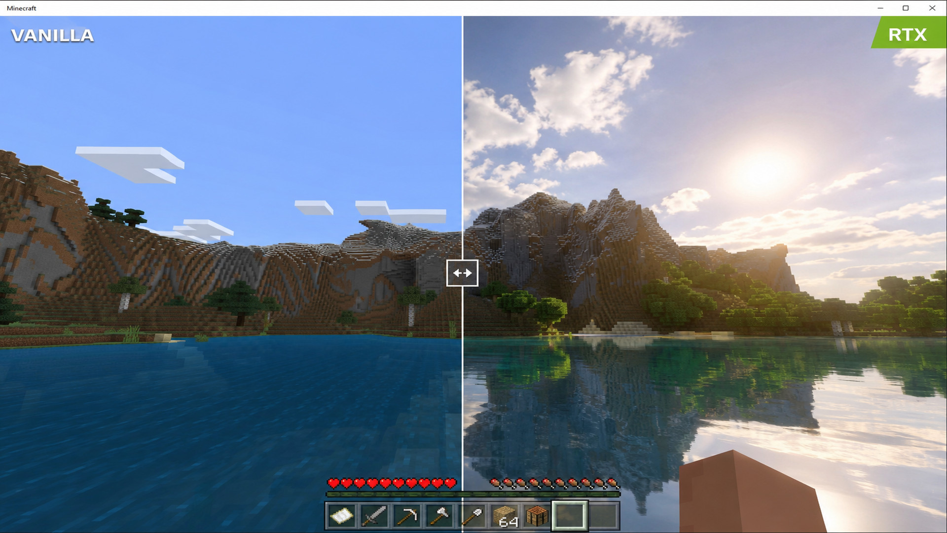 Шейдеры в Minecraft Bedrock — сравнение ванильной графики и RTX