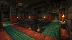 Коридоры камер испытаний из медной облицовки в Minecraft