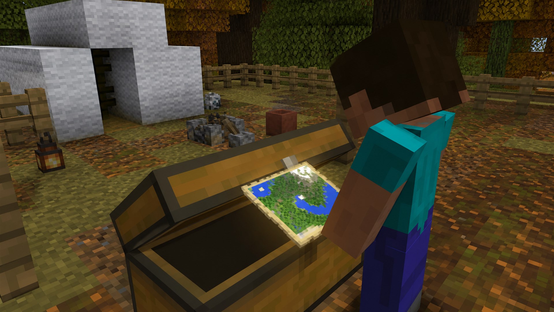 Карта в сундуке заброшенного лагеря Minecraft Drop 3 2026