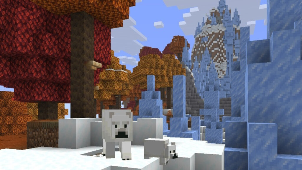 Minecraft 26.3 Snapshot 10 — панорама Dappled Forest на главном меню