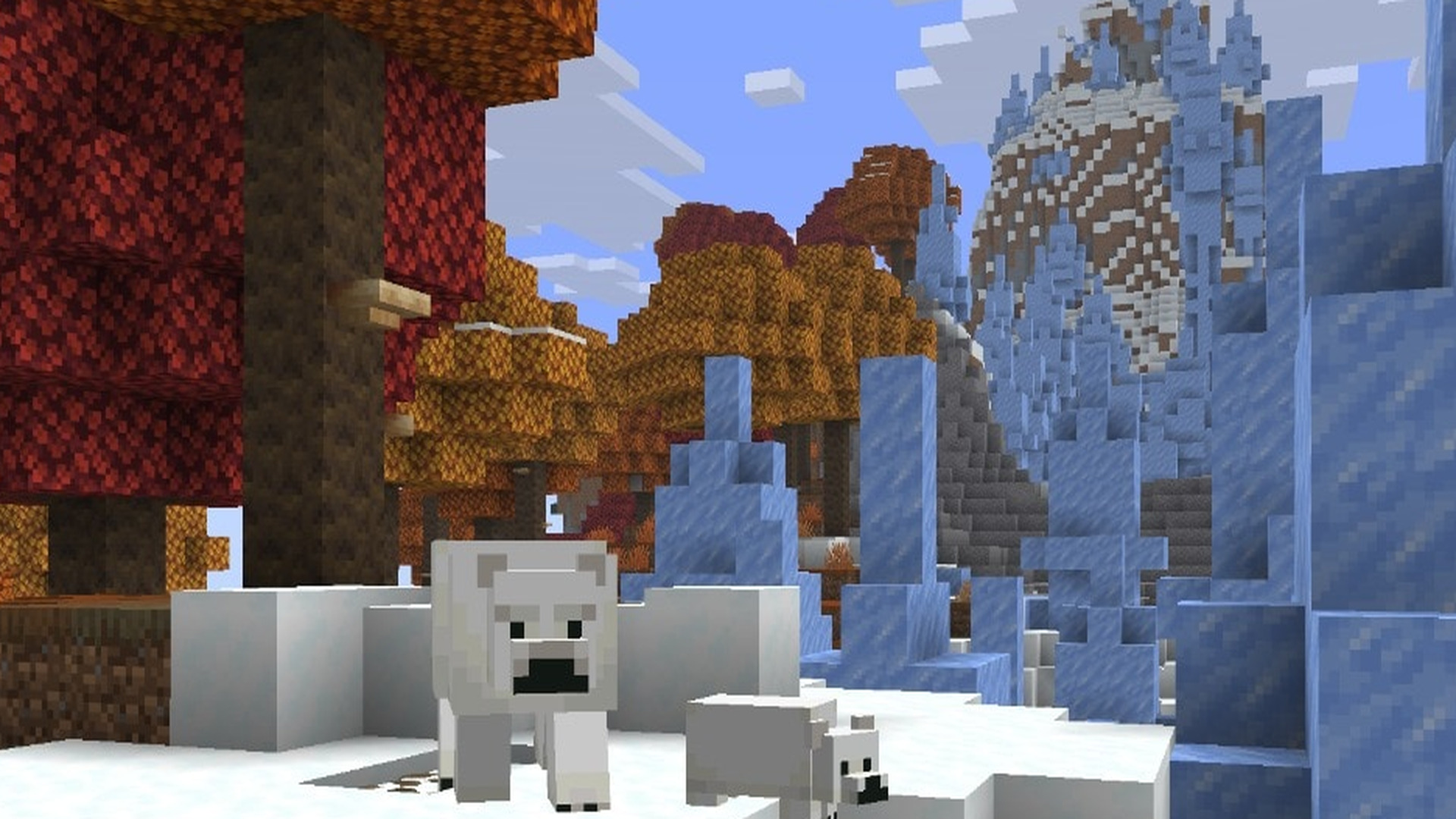 Лесная панорама Minecraft 26.3 — осенние оттенки Dappled Forest