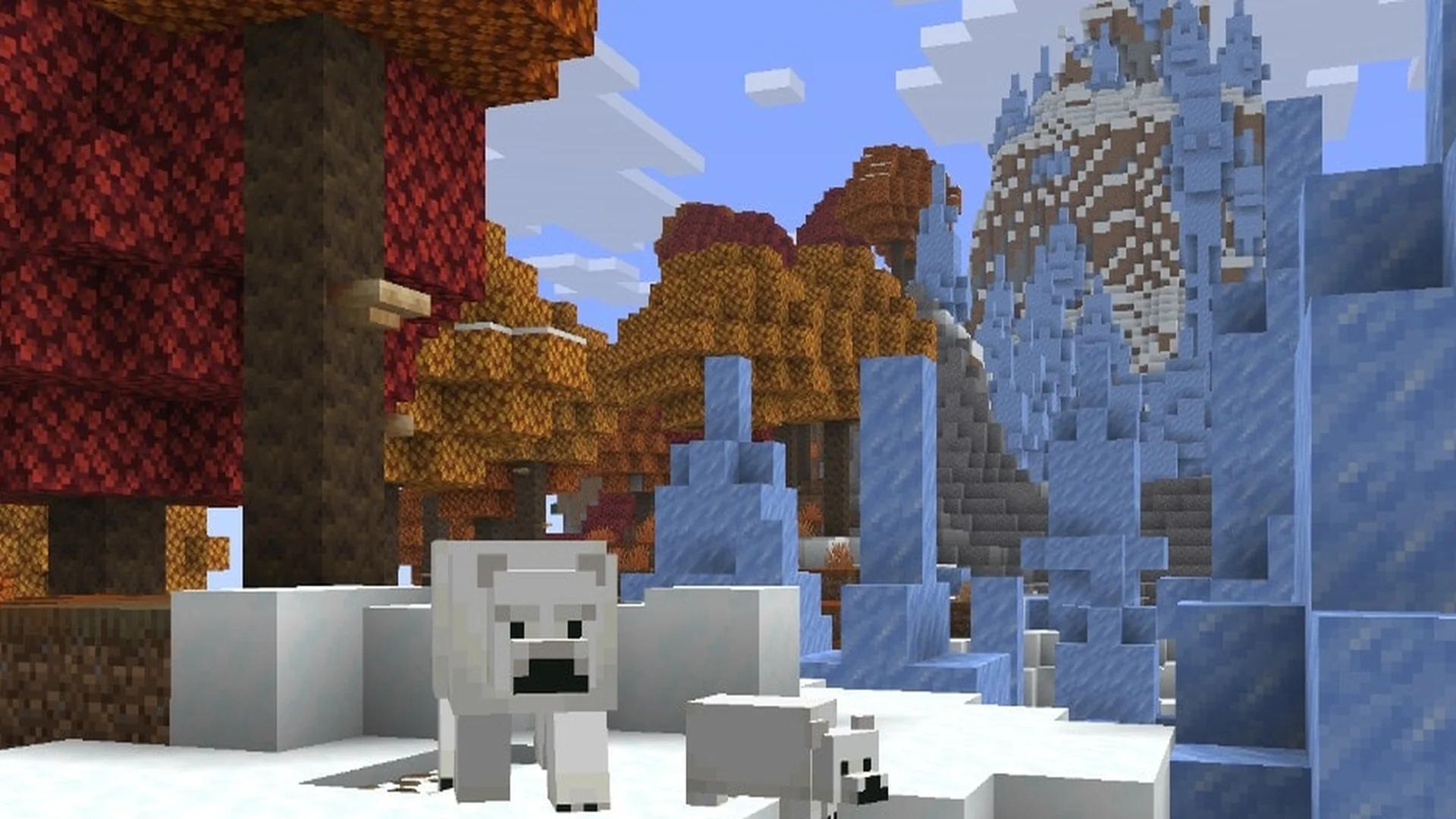 Лесная панорама Minecraft 26.3 — осенние оттенки Dappled Forest
