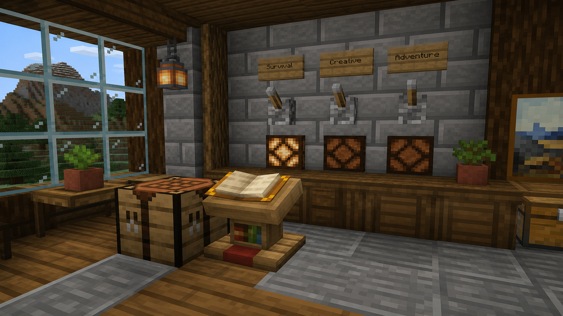 Экран World Options в меню паузы Minecraft — режимы игры