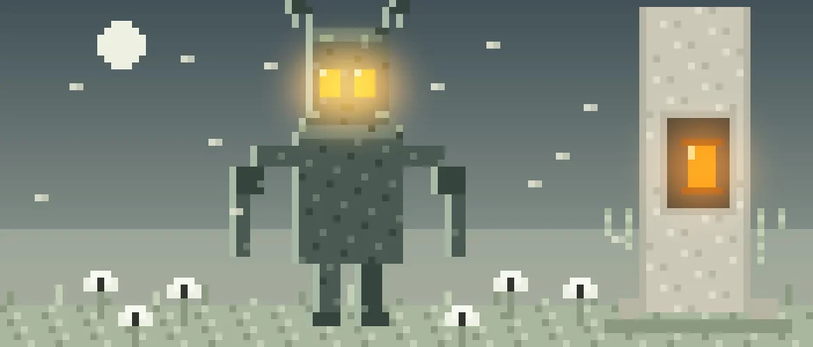 Скрипун в палевом саду Minecraft — горящие глаза и сердце в стволе