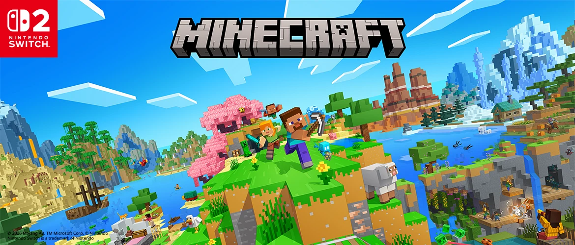 Официальный баннер Minecraft для Nintendo Switch 2